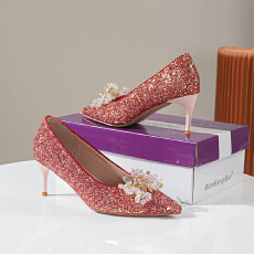 批发2026欧美跨境外贸新款时尚细跟<b class='q'>性感</b>高跟细跟百搭女士单鞋