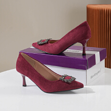 批发2026<b class='q'>欧美</b>外贸新款时尚细跟性感高跟细跟百搭女士单鞋