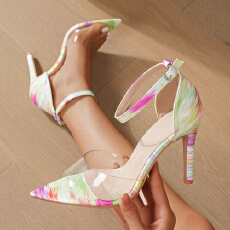 批发2026欧美外贸新款时尚跨境一字带性感超高跟中空细跟百搭女士凉鞋