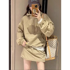批发原版做法<b class='q'>夏</b>季欧货时尚套装女小个子连帽防晒冲锋衣+半身裙两件套