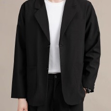 批发2025春秋<b class='q'>男士</b>商务正<b class='q'>装</b>韩版休闲纯色西服外套潮流百搭舒适西<b class='q'>装</b>上衣