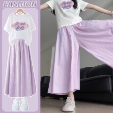 批发<b class='q'>女童</b>夏<b class='q'>装</b>套装2025新款夏季女孩裤裙大童儿童洋气时髦<b class='q'>裙裤</b>两件套