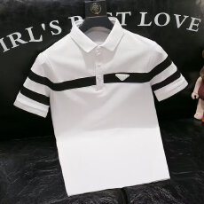 批发轻奢翻领短袖polo衫男潮牌夏季t恤韩版潮流新款百搭体恤小伙上衣