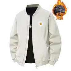 批发菊花秋冬季夹棉加厚保暖百搭潮牌夹克外套男女防寒防水<b class='q'>棒球</b>服上衣