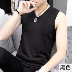批发外贸薄款夏季青少年港风潮流无袖短袖<b class='q'>流行</b>简约百搭男生背心坎肩
