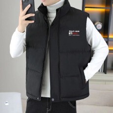 春季新款男士坎肩背心潮流运动马甲宽松棉无袖男防寒短款加厚