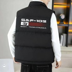 2026新款男士坎肩背心潮流运动马甲宽松棉无袖男防寒短款加厚