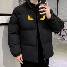 批发冬季怪兽棉服黄眼<b class='q'>潮</b>流男女宽松棉衣加厚拉链外套保暖大童棉衣童装