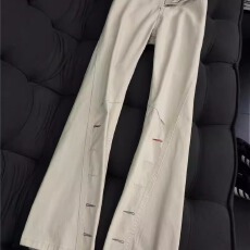 批发cleanfit美式斜切牛仔裤男夏季薄款痞帅高级感裤子新塘微喇弯刀裤