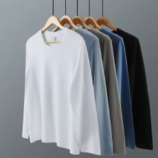 批发纯色韩版内衣男女长袖薄T恤春秋上衣服男衫青少年体桖内搭打底衫