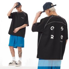 外贸潮牌欧美嘻哈风2026新款短袖t恤男ins圆领打底衫夏季棉上衣