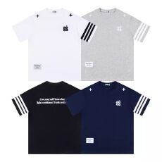 美式高街情侣装棉短袖t恤男装夏季重磅青少年字母刺绣潮牌棉上衣