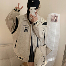 批发原版面料做工美式复古棒球服外套欧美街头oversize宽松夹克潮牌