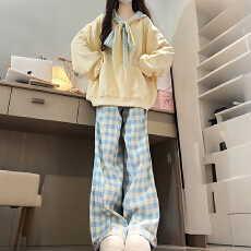 批发秋装搭配一整套高级感女童卫衣格子裤儿童早秋穿搭套装2025新款潮