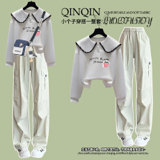 批发小清新少女大<b class='q'>童</b>娃娃衫卫衣两件套初高中学生时尚韩系工<b class='q'>装裤</b>套装