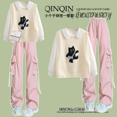 批发少女学院风套<b class='q'>装</b>秋季大童女<b class='q'>装</b>初中高中学生工<b class='q'>装</b><b class='q'>裤</b>搭配毛衣一整套