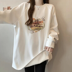 批发【德绒270克】打底衫女<b class='q'>卫衣</b>内搭加厚长袖<b class='q'>卫衣</b>中长款遮肚长袖上衣