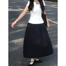 批发法式千金风蝴蝶结娃娃领短袖<b class='q'>T</b><b class='q'>恤</b>2026夏独特别致宽松显瘦翻领上衣