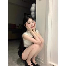 批发白色冰丝针织短袖女设计感小众t恤夏季绝美独特蝴蝶结小飞袖上衣