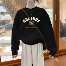 批发官图 实价 华棉复合-薄款/加绒 秋冬装加绒圆领卫衣女印花宝宝绒