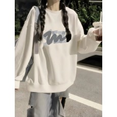 批发官图 实价 华棉复合-薄款/加绒 秋冬装加绒圆领卫衣女印花宝宝绒