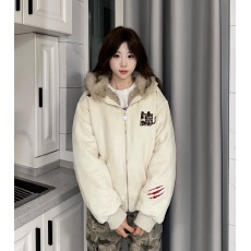 批发高品质） 麂皮绒毛领 棉服<b class='q'>外套</b>女冬季新款超好看复古座山雕