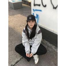 批发广州纯棉华棉复合牛奶丝330克+银狐绒420克】美式连帽卫衣女印花