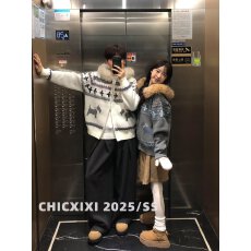 批发韩系假两件新款潮流拼接<b class='q'>衬衫</b>外套<b class='q'>男</b>女春秋日系开衫针织懒惰风毛衣