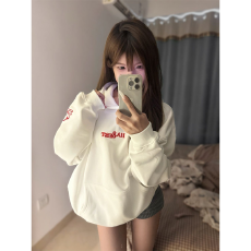 批发（80件起做，包工包料，七天出货）刺绣 卫衣女