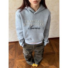 批发欢迎外贸公司合作，连帽字母钉珠长袖卫衣女宽松慵懒上衣