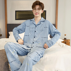 批发卡馨新款秋季长须长裤男士睡衣仿棉宽松开衫翻领<b class='q'>加肥</b><b class='q'>加大</b>套装