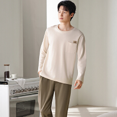 批发卡馨 2025秋冬季男士睡衣纯棉套头宽松大码中青年家居服L-4XL