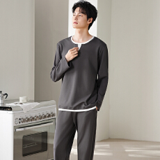 批发卡馨 2025秋冬季男士睡衣纯棉套头宽松大码中青年家居服L-4XL