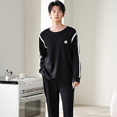 批发卡馨 2025秋冬季男士睡衣纯棉套头宽松大码中青年家居服L-4XL