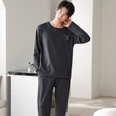 批发卡馨 2025秋冬季男士睡衣纯棉套头宽松大码中青年家居服L-4XL