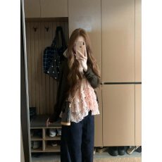 批发天丝面料+内里+打揽 法式层层花边纯欲感<b class='q'>吊带</b>上衣女小众外穿背心