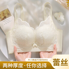 批发<b class='q'>夏</b>季轻薄美背蕾丝内衣女小胸聚拢上托防下垂收副乳无痕透气文胸罩