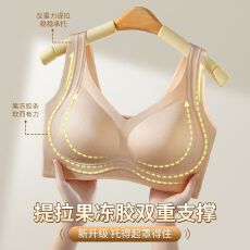 批发夏季新款粉底液无痕内衣女小胸聚拢上托无钢圈防下垂软支撑文胸罩