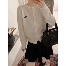 批发小羊刺绣羊毛针织开衫新款欧货女装时尚打底衫潮