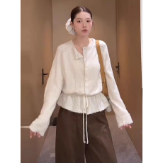 批发<b class='q'>春</b>季大码韩系绑带针织打底衫女秋冬内搭显瘦宽松休闲毛衣慵懒上衣