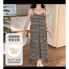 批发9花型新款带胸垫云朵棉<b class='q'>吊带</b><b class='q'>睡裙</b>女士家居服韩系女士睡衣批发