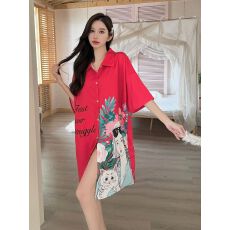 批发11花型<b class='q'>夏</b>季睡裙睡衣女华尔棉韩版ins新款短袖家居服学生可外穿