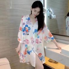 批发11花型<b class='q'>夏</b>季睡裙睡衣女华尔棉韩版ins新款短袖家居服学生可外穿