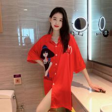 批发11花型<b class='q'>夏</b>季睡裙睡衣女华尔棉韩版ins新款短袖家居服学生可外穿