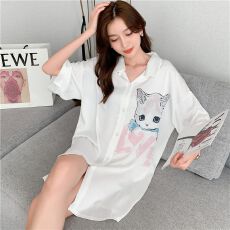 批发11花型<b class='q'>夏</b>季睡裙睡衣女华尔棉韩版ins新款短袖家居服学生可外穿