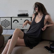 批发爆款仿棉夏季新款纯欲风V领吊带背心<b class='q'>睡裙</b>女休闲慵懒风家居服
