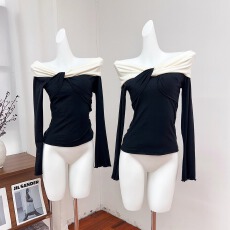 批发实物实拍 黑白奢影秋冬小众气质赫本风法式上衣小黑<b class='q'>裙</b>时尚套装