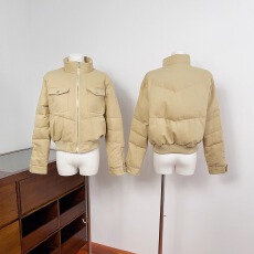 批发实物实拍 短款加厚立领羽绒服女冬小个子收腰显瘦保暖外套