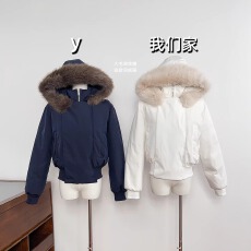 批发实物实拍 蓝调时刻狐狸毛领<b class='q'>短款</b>巨好看羽绒服女款冬小个子外套