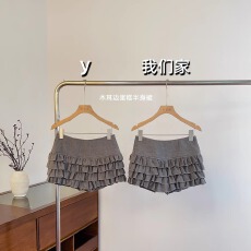 批发实物实拍 芭蕾叠叠裙 新年防走光木耳边蛋糕半身裙女<b class='q'>冬</b>气质短裙